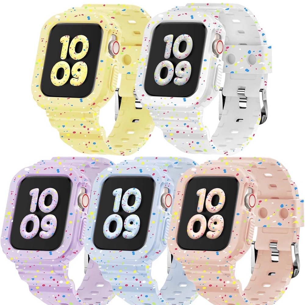 LIKE NEW! Colorful Confetti Speckled Apple Watch Bands
